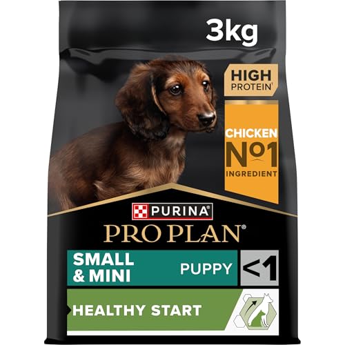 Pro Plan Small & Mini Puppy Healthy Start, Welpenfutter trocken, reich an Huhn, 1er Pack (1 x 3 kg) von Pro Plan