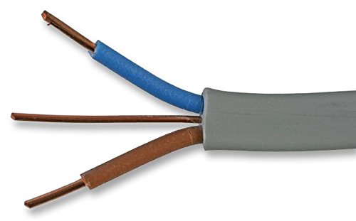 PRO POWER 6242Y1MM Doppel- und Erdungskabel, 10 m, 1 mm², 6242YH, Grau, 10 m Spule von Pro Power