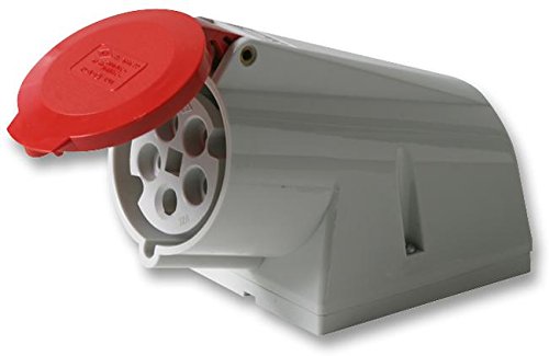 Pro Power PE3265PPB Wandhalterung, 32 A, 415 V, 3P+N+E, IP44 von Pro Power