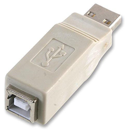 Pro Power PEC0053 Adapter USB 2.0 A Stecker auf USB 2.0 B Buchse, Hellgrau von Pro Power