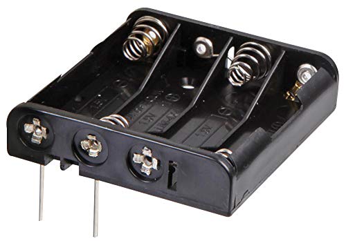 Pro Power PP002073 4x AAA Batteriehalter Spiralfederkontakt, flache PCB Pins von Pro Power