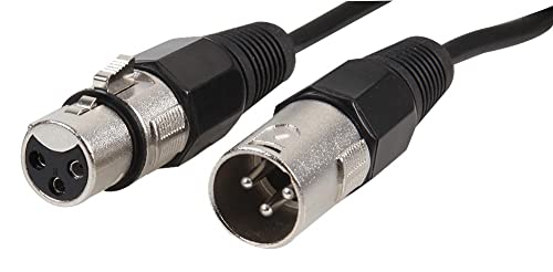 Pro Signal Mikrofonkabel, XLR-Stecker auf XLR-Buchse, 10 m, Nickel von PROSIGNAL