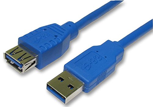 Pro Signal CAC250022 USB 3.0 A Stecker auf A Buchse, 1 m, Blau von PROSIGNAL
