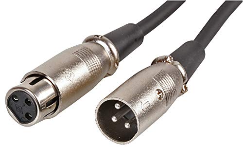 Pro Signal PSG01212 Mikrofonkabel, 3-polig, XLR-Stecker auf Buchse, 5 m, Schwarz von PROSIGNAL