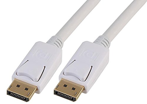 Pro Signal PSG04032 DisplayPort Stecker auf Stecker, 2 m, Weiß von PROSIGNAL