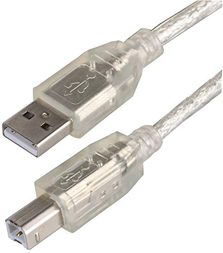 Pro Signal PSG91438 USB 2.0 A-Stecker auf B-Stecker, 2 m, transparent von PROSIGNAL