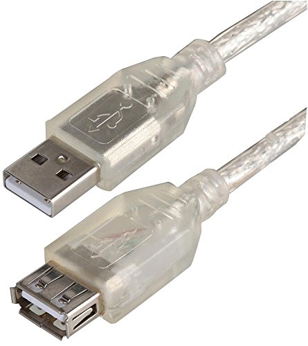 Pro Signal PSG91445 USB 2.0 A Stecker auf Buchse, 3 m, transparent von PROSIGNAL