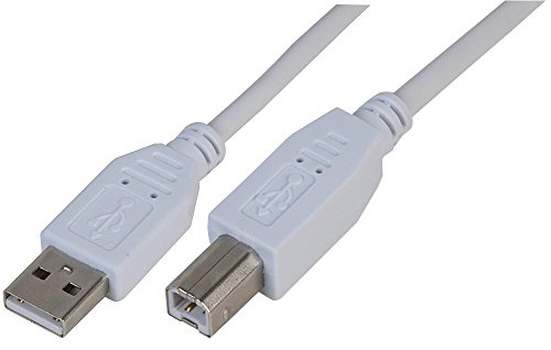 Pro Signal PSG91449 Kabel, USB 2.0 A-Stecker auf B-Stecker, Weiß, 3 m von PROSIGNAL