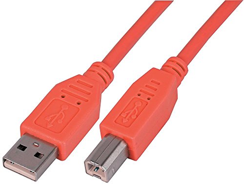 Pro Signal PSG91461 Kabel, USB 2.0 A-Stecker auf B-Stecker, Rot, 1 m von PROSIGNAL