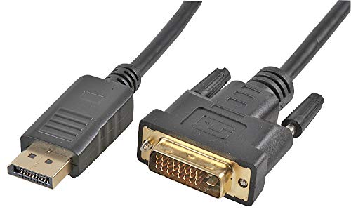 Pro Signal PSG91578 DisplayPort Stecker auf DVI-D Stecker, 2 m, Schwarz von PROSIGNAL