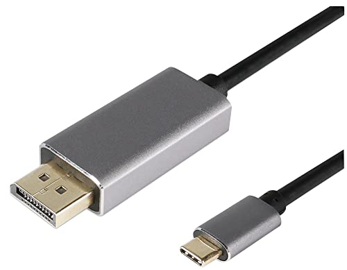 Pro Signal USB-C-Stecker auf 4K DisplayPort-Stecker, 1 m, Schwarz von PROSIGNAL