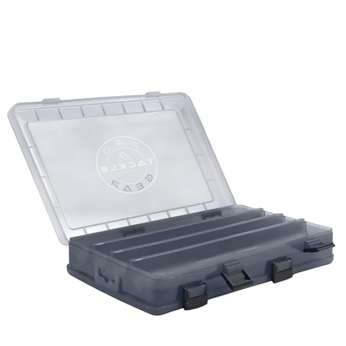 Pro Tackle Hard Lure Box Wobbler-Box – Beidseitig zu Öffnen, Sichere Verschlüsse, Transparentes Design, Optimal Organisiert – Robuste Aufbewahrung für Ihre Wobbler und Kunstköder (LV) von Pro Tackle Gear
