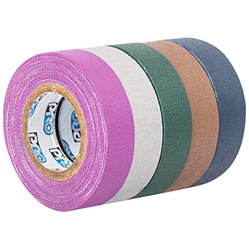 Pro Tapes Pro Pocket Spike Stack 12 mm x 5,5 m, Pro Gaff Tape 5er Set mit dunkelbraun, dunkelblau, dunkelgrün, grau, lila- rückstandslos entfernbar von Pro Tapes