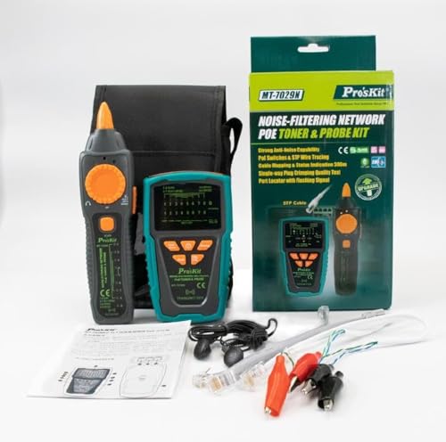 Pro'sKit Werkzeuglösungen MT-7029N Noise-Filterung Netzwerk PoE Toner & Probe Kit Strong Anti-Noise Capability PoE Switches & STP Wire Tracing(MT-7029N) von Pro'sKit