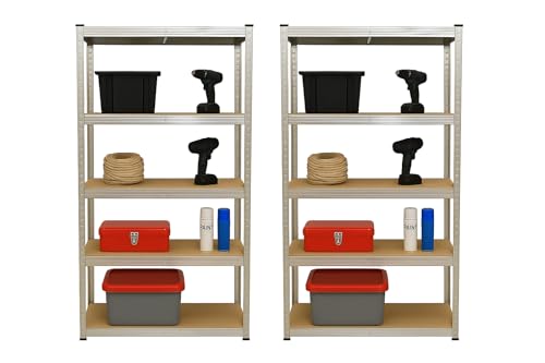 Pro&Basics 2er Pack Schwerlastregal 500KG Traglast 180x90x40cm Metallregal von Pro&Basics