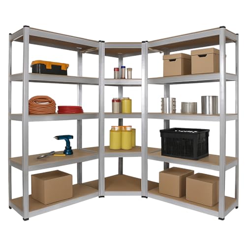 Pro&Basics 3 Teilig Eckregal + 2 Schwerlastregale 180x90x40 / 2625KG Traglast von Pro&Basics