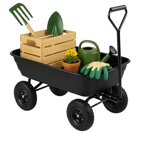 Transportwagen Handwagen Traglast 75 L /200Kg kippbar Gartenwagen für Werkzeug schwarz Bollerwagen Wagen Kippwagen Transportwagen Handwagen Traglast 75 L /200Kg kippbar Gartenwagen für Werkzeug schwarz Bollerwagen Wagen Kippwagen von Pro&Basics