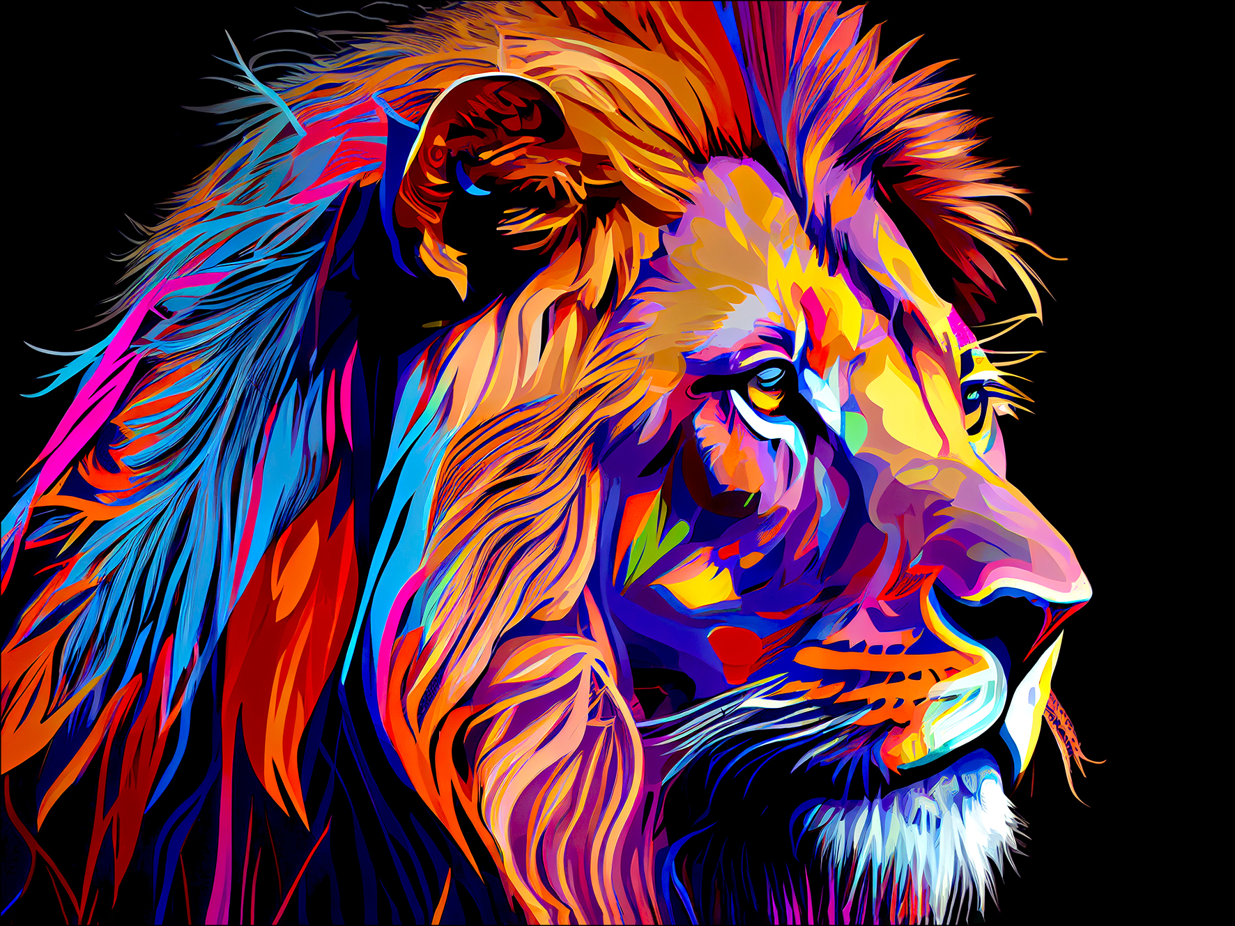 PRO ART Canvas-Art Junges Wohnen 120x90cm Colorful Lion Head V PRO ART Canvas-Art Junges Wohnen 120x90cm Colorful Lion Head V von ProArt