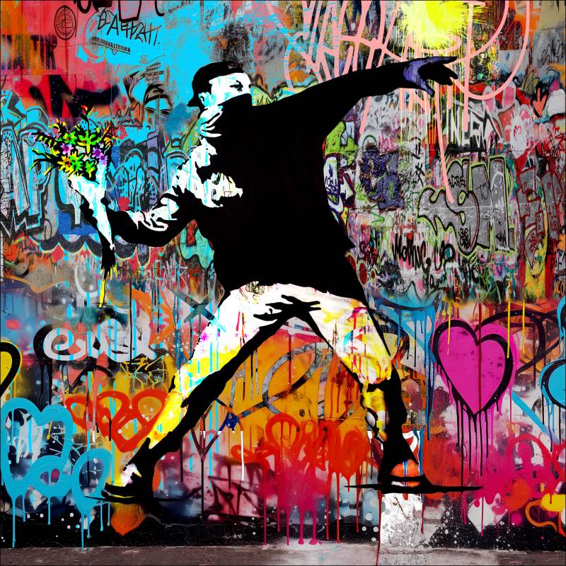 PRO ART Canvas-Art Junges Wohnen 40x40cm Graffiti Protest von ProArt