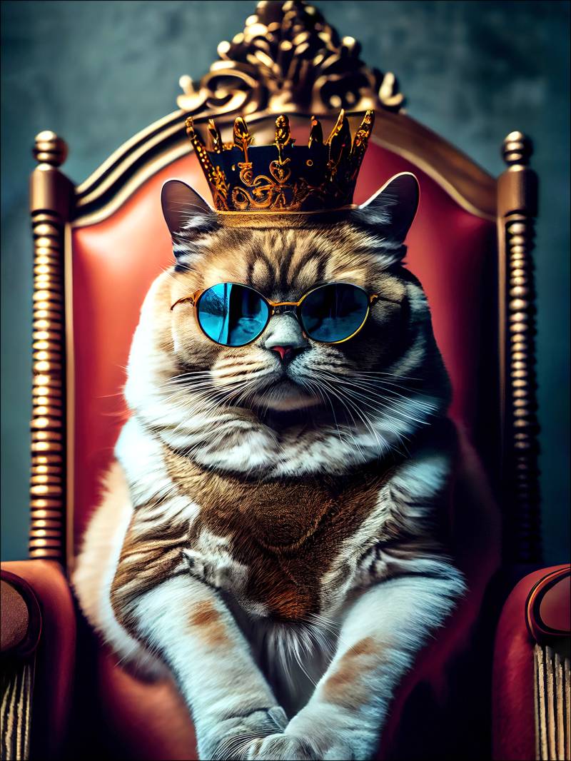 PRO ART Canvas-Art Junges Wohnen 80x60cm The Cat Is The King von ProArt