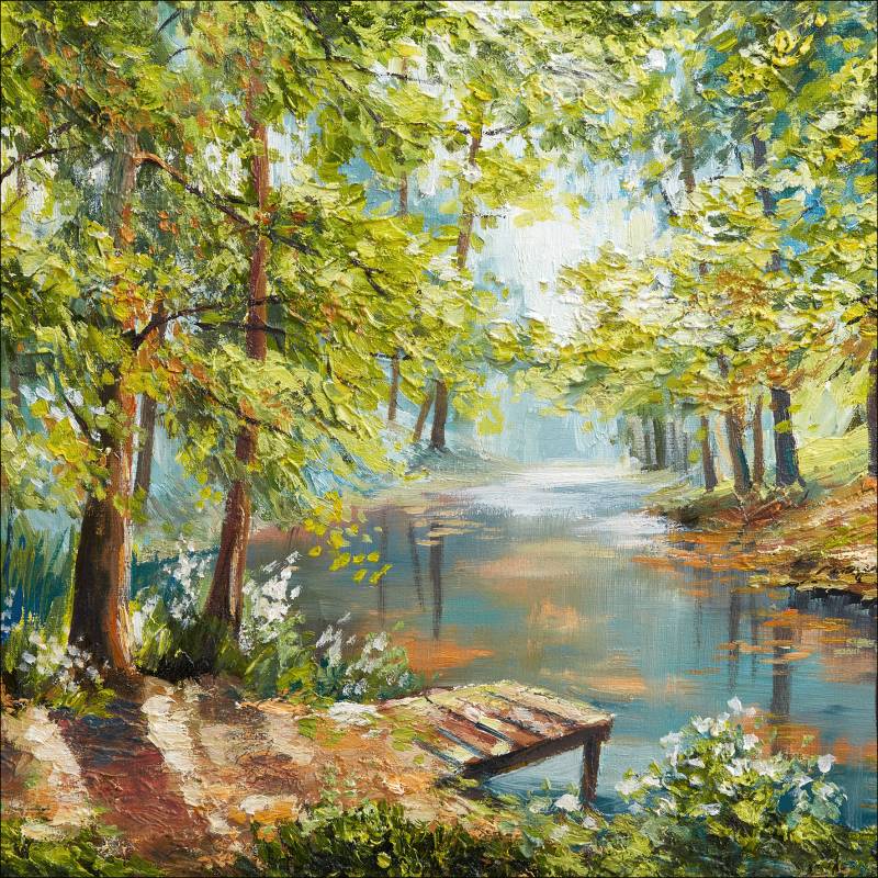 PRO ART Canvas-Art konventionell 40x40cm River In The Forest II von ProArt