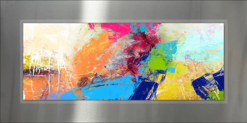 PRO ART Double-Alu - Dibond bedruckt mit Aufsatz aus Dibond 100x50cm Colorful Way III von ProArt