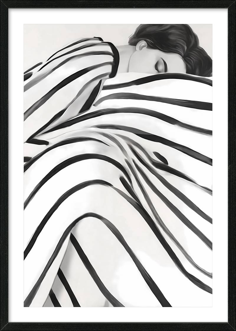 PRO ART Framed-Art Scandic Living 105x75cm Sleeping In Stripes von ProArt