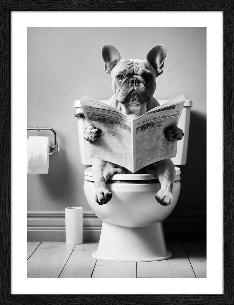 PRO ART Framed-Art Slim Scandic 43x33cm Lustige Bulldogge von ProArt