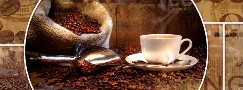 PRO ART Glas-Art 125x50cm Coffee composition I von ProArt