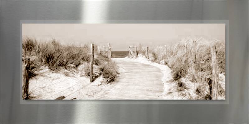 ProArt Double-Alu -Acryl bedruckt mit Aufsatz aus Acryl 100x50cm Beach III von ProArt