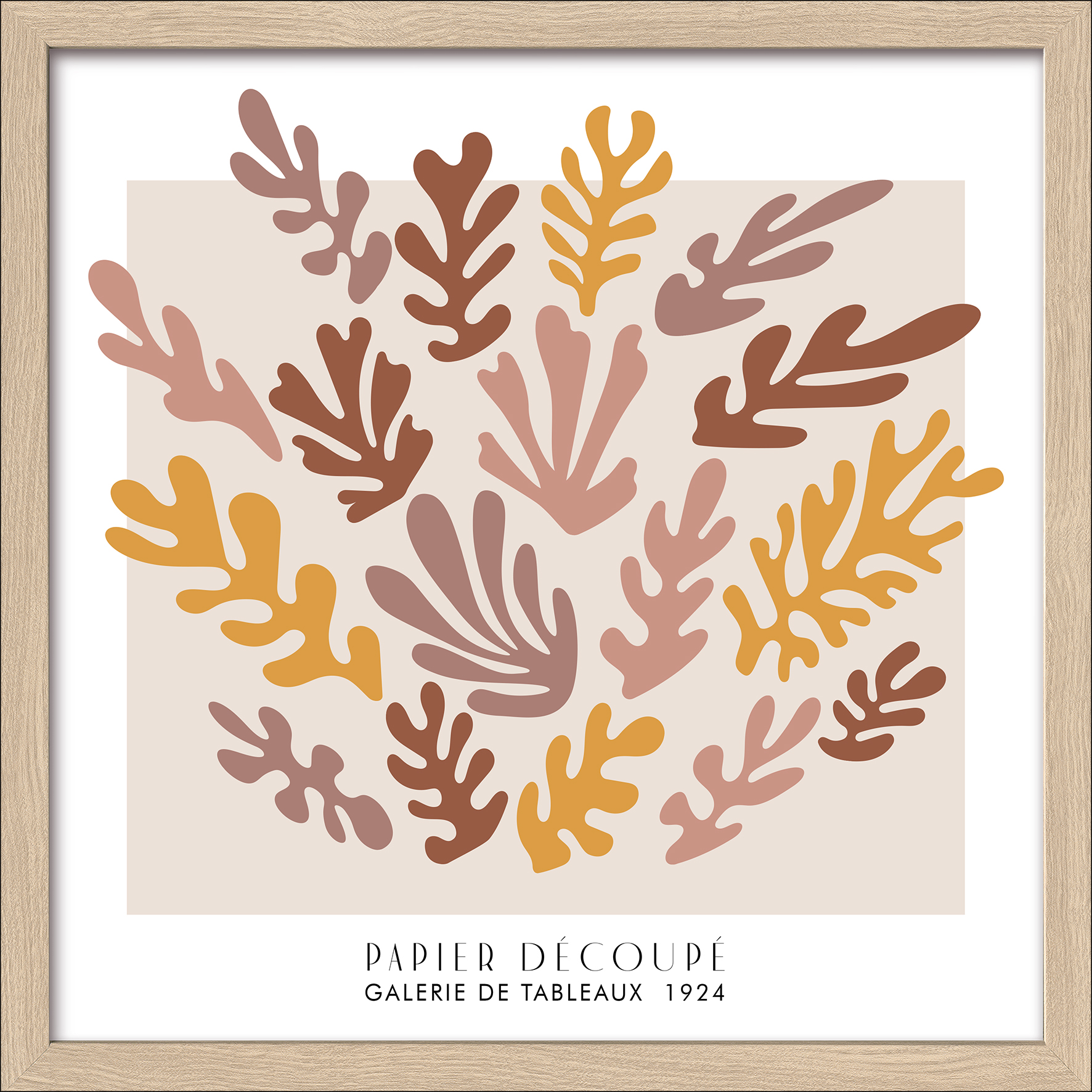 ProArt Framed-Art Slim Scandic 33x33cm Alternate Leaves II von ProArt