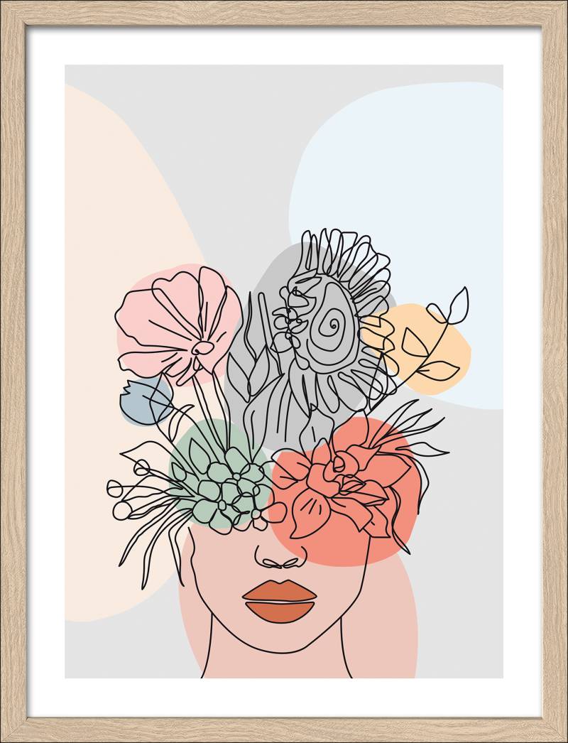 ProArt Framed-Art Slim Scandic 33x43cm Flowers on the Face V von ProArt