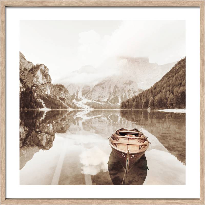 ProArt Framed-Art Slim Scandic 53x53cm Bootsfahrt auf Bergsee III von ProArt