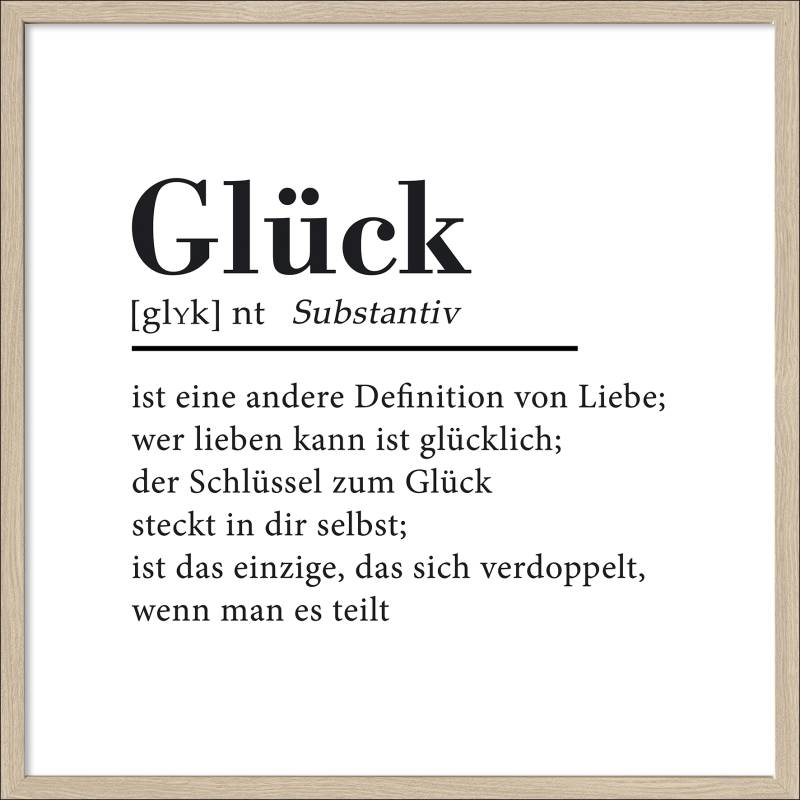 ProArt Framed-Art Slim Scandic 53x53cm Glück von ProArt