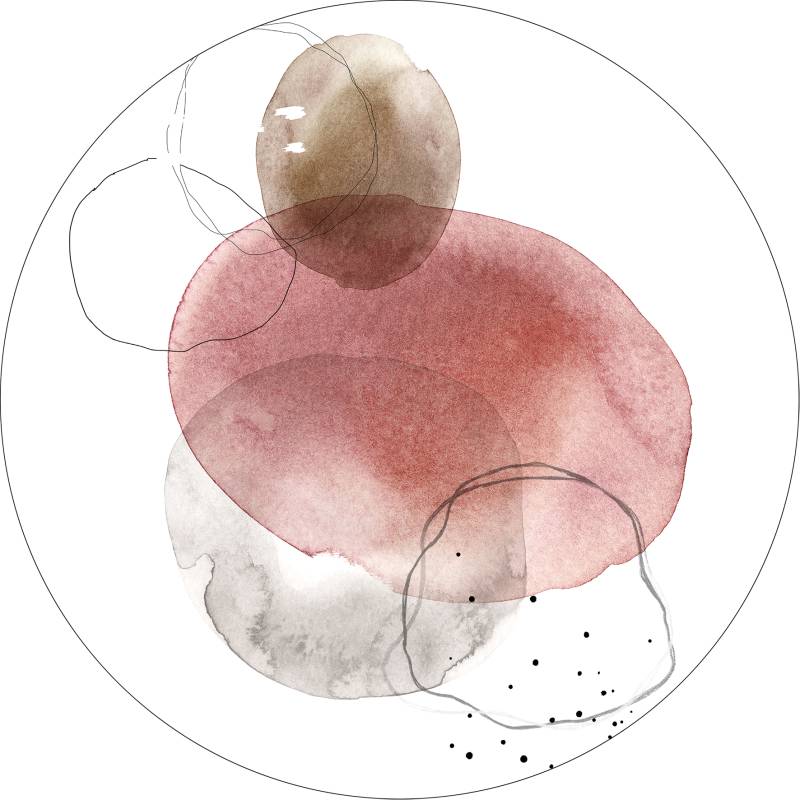 ProArt Glas-Art rund Ø 20cm Abstract shapes V von ProArt