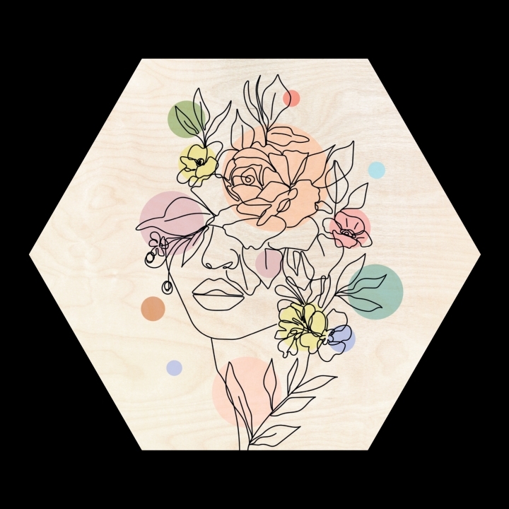 ProArt PRO ART Cut-Outs HEX 50x50cm Line Art I von ProArt