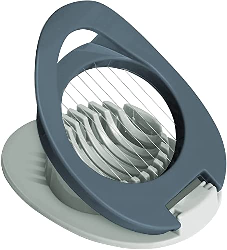 Eierschneider,Schneiden Sie hart gekochte Eier schnell und effektiv, multifunktional zum Schneiden von gekochten Eiern, Schinkenbanane und Erdbeere (blau) von ProBytes