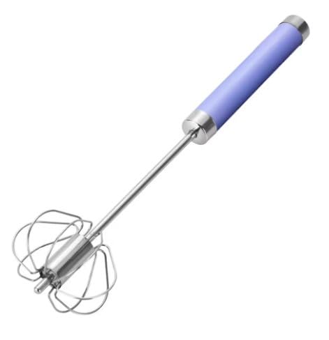 ProBytes Hand Push Egg Beater - Semi-Automatic Stainless Steel Self-Turning Whisk with Comfortable Handle - Manual Kitchen Blender, Mixer, Whisker (Lilac) von ProBytes