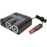 ProCar Dreifachsteckdose mit Power USB-C®/A Doppelsteckdose 12 oder 24 V/DC von ProCar