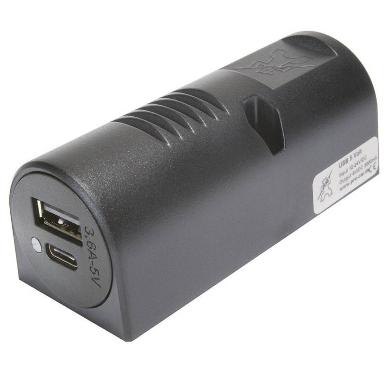 ProCar Kfz-Relais ProCar Aufbau-Power USB-C®/A Doppelsteckdose 12 oder 24 V/DC von ProCar