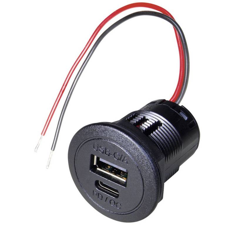 ProCar Kfz-Relais ProCar Power USB-C®/A Doppelsteckdose PD/QC ohne LED Belastbarkeit Str von ProCar