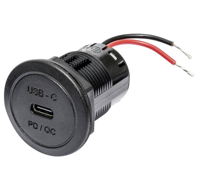 ProCar Kfz-Relais ProCar Power USB-C Einbausteckdose PD/QC 60 Watt ohne LED 12 V, 24 von ProCar