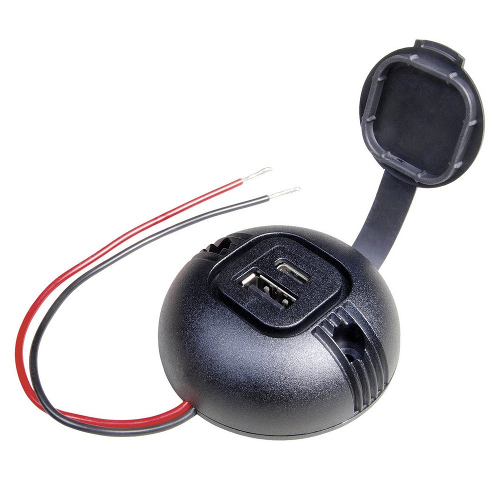 ProCar Kfz-Relais ProCar Runde Aufbau-Power USB-C/A Doppelsteckdose mit Deckel Belastbar ProCar Kfz-Relais ProCar Runde Aufbau-Power USB-C/A Doppelsteckdose mit Deckel Belastbar von ProCar