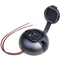 ProCar Runde Aufbau-Power USB-C/A Doppelsteckdose mit Deckel Belastbarkeit Strom max.=5A 12 V, 24V von ProCar