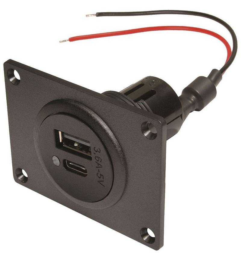 ProCar Steckdose Pro car Doppelsteckdose EV Power USB-C/A mit Montageplatte 12 - 24 V, 1-St. ProCar Steckdose Pro car Doppelsteckdose EV Power USB-C/A mit Montageplatte 12 - 24 V, 1-St. von ProCar