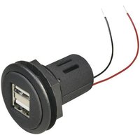 ProCar USB Einbau-Doppelsteckdose Belastbarkeit Strom max.=5A Passend für (Details) USB-A Steckdose von ProCar