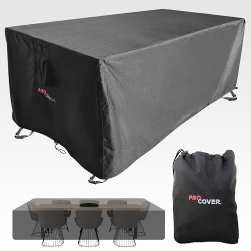 ProCover Premium Gartenmöbel Abdeckung: Wasserdichtes 600D Oxford-Gewebe mit PVC-Beschichtung. Dick, widerstandsfähig, ideal für Gartentisch, Outdoor-Möbel, Terrasse. Abdeckplane. 185x185x70cm von ProCover