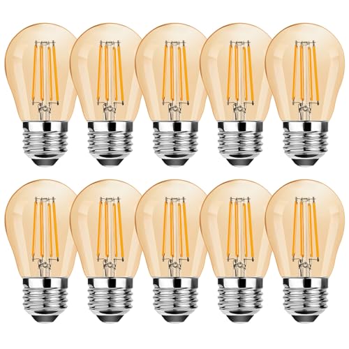 ProCrus E27 Dimmbar Vintage LED Glühbirne,4W E27 G45 LED Filament Glühbirne,2700K Warmweiß,Ersatz für 35W Glühbirnen,350LM,E27 Edison LED Glühbirne,Dimmbar,Amber,10er Pack von ProCrus
