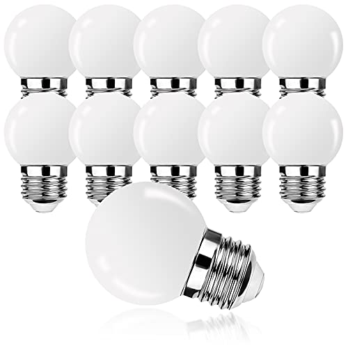 ProCrus E27 LED Lampe G45 1W Glühbirne,Warmweiß 2700K,Mini Globe Glühbirne G45,50LM,Ersetzt 5W Glühlampen,Nicht Dimmbar,Energieklasse G,10er Pack von ProCrus