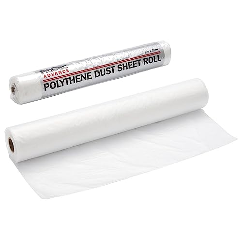 ProDec Advance – 100 m² (2 m x 25 m) extra robuste Polyethylen-Schutzfolienrolle, staubdicht und wasserdicht, ideal zum Abdecken und Schützen von Böden und Möbeln bei Streicharbeiten und Dekorieren von ProDec Advance
